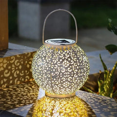 Round Solar Pendant Light Stainless Steel Shadow Effect IP44