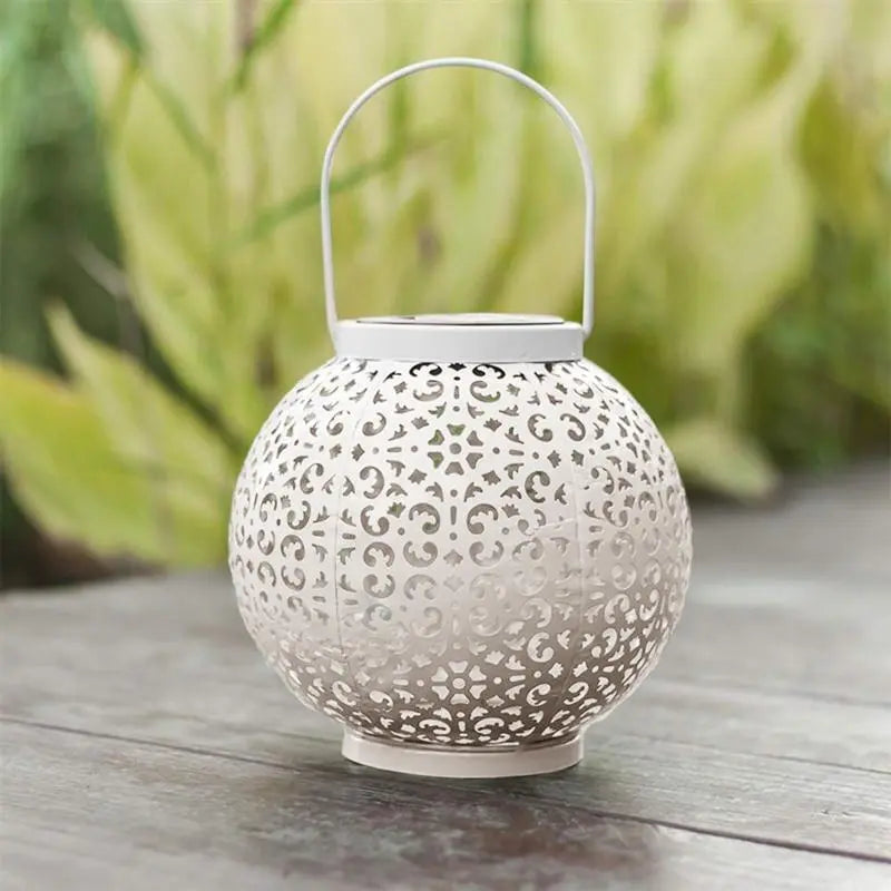 Round Solar Pendant Light Stainless Steel Shadow Effect IP44