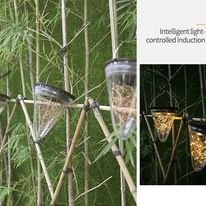 Solar Pendant Light ABS Metal IP65 15 cm Black Outdoor