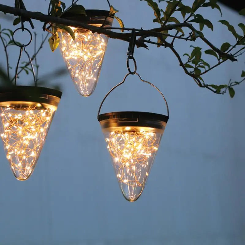 Solar Pendant Light ABS Metal IP65 15 cm Black Outdoor