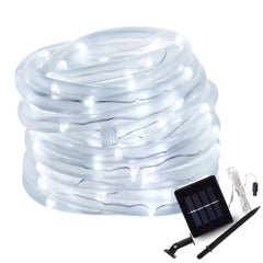 Solar Tube String Lights, IP44, 14h, 5 Colours, 7–22m