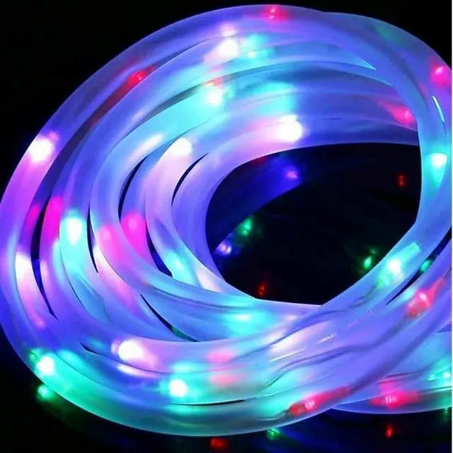Solar Tube String Lights, IP44, 14h, 5 Colours, 7–22m