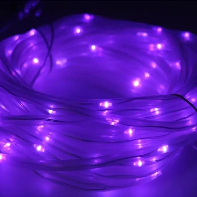 Solar Tube String Lights, IP44, 14h, 5 Colours, 7–22m