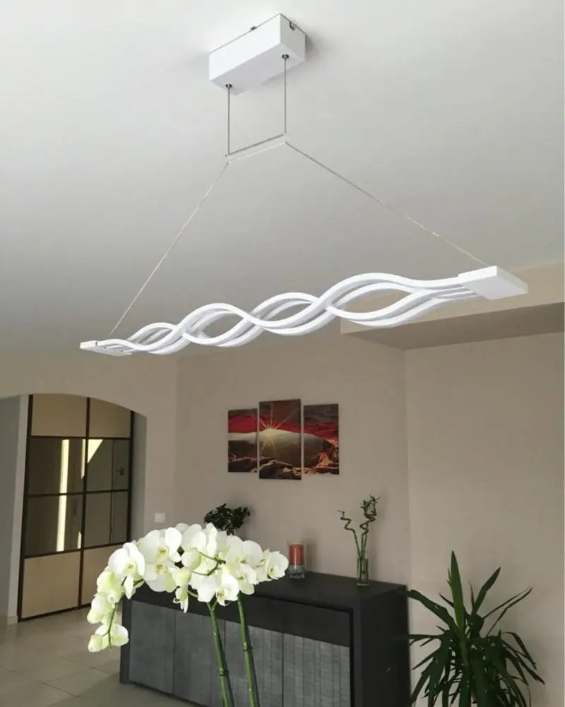 LED Wave Chandelier Aluminium Dimmable