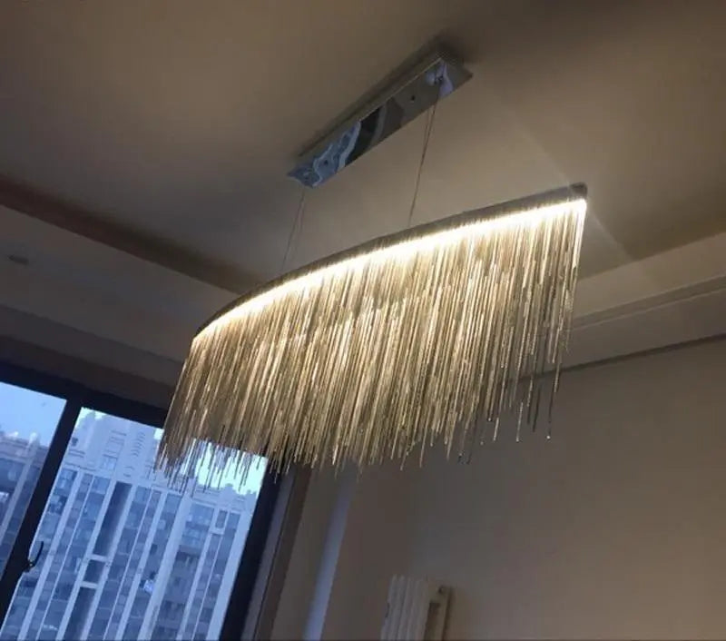 LED Teardrop Chandelier Aluminium Glass Chrome IP44 Warm or Cool White