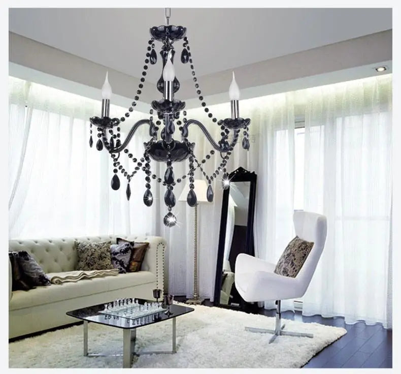 Modern Retro Crystal Drop Chandelier
