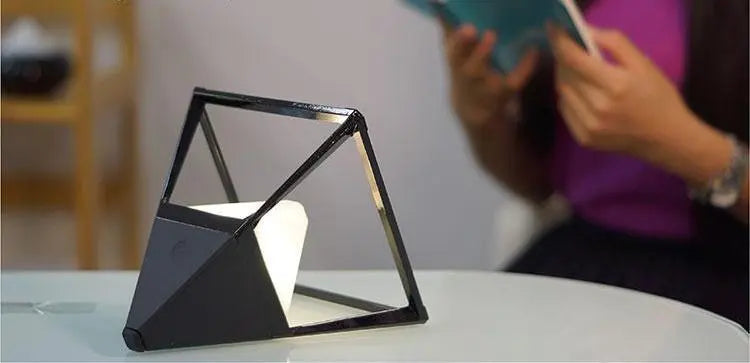 Pyramiden Diamond Touch Lamp Rechargeable LED — IP44, White / Black / Wood