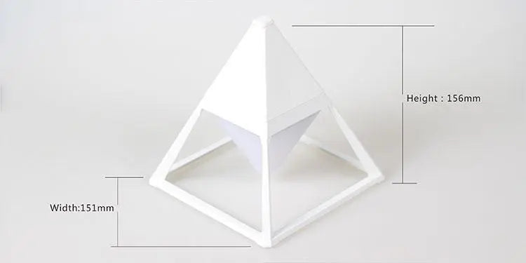 Pyramiden Diamond Touch Lamp Rechargeable LED — IP44, White / Black / Wood