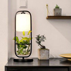 Plant Frame LED Table Lamp Iron Glass Botanical 20×50 cm