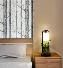 Plant Frame LED Table Lamp Iron Glass Botanical 20×50 cm