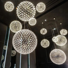 LED Pendant Light Chrome or Gold — 4 Sizes, Dimmable or Fixed Colour, Integrated LED