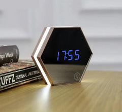 LED Mirror Alarm Clock with Touch Dimmer