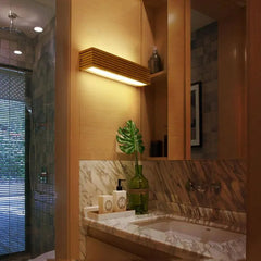 Nordic Wooden Wall Light with Integrated LED