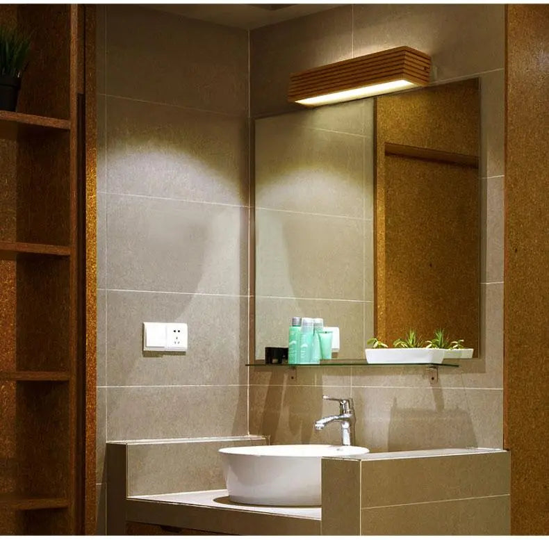 Nordic Wooden Wall Light with Integrated LED