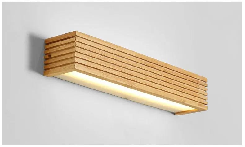 Nordic Wooden Wall Light with Integrated LED