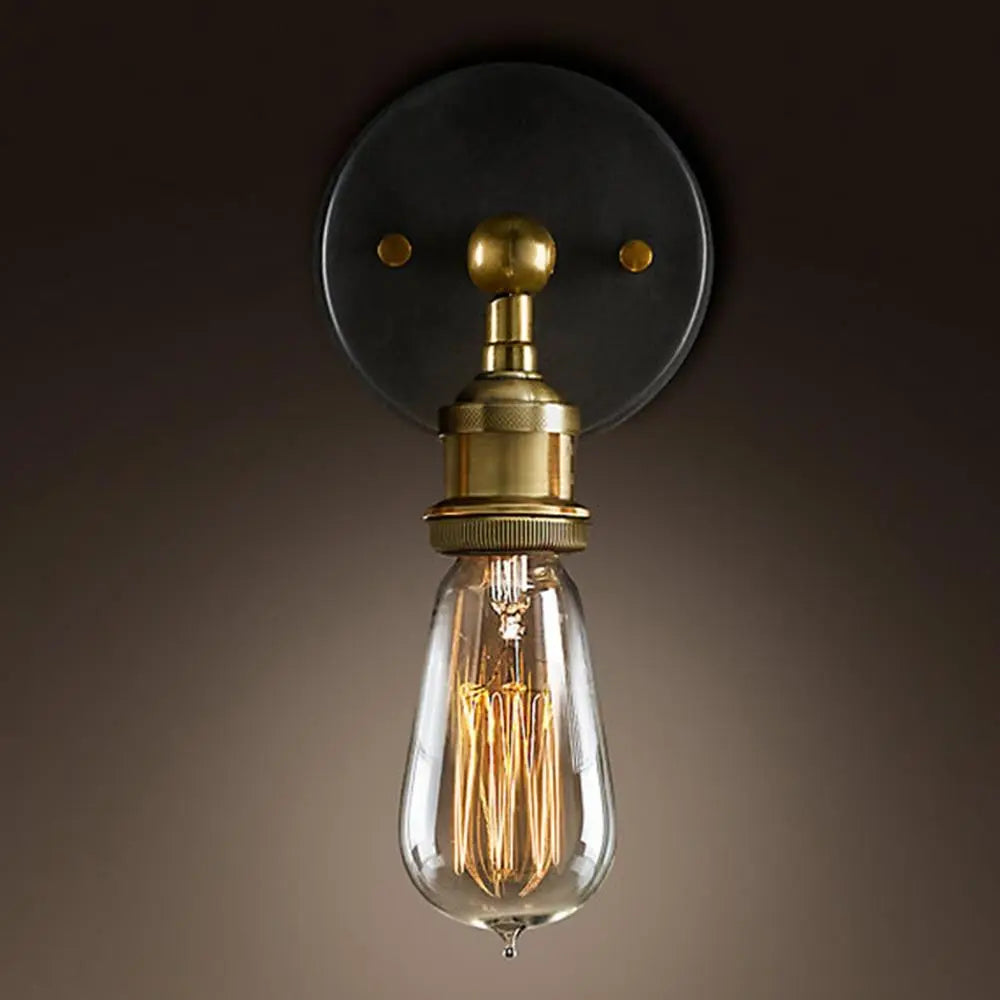 Modern Country Style Brass Wall Light E27 Matte Finish
