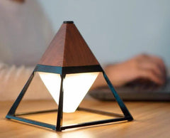 Pyramiden Diamond Touch Lamp Rechargeable LED — IP44, White / Black / Wood