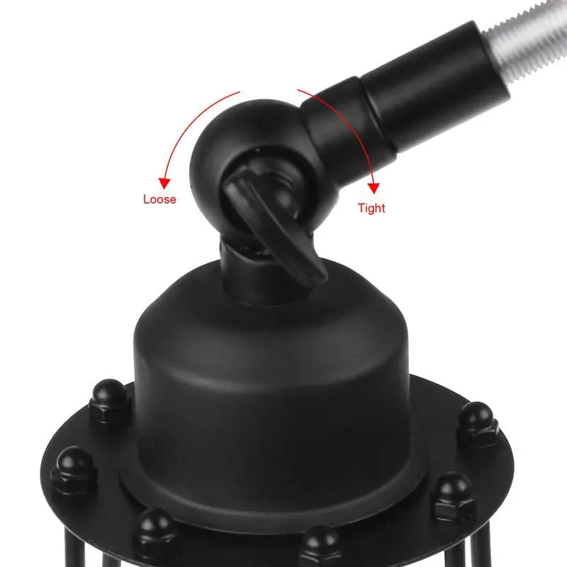 Industrial Drop Cage Wall Light Iron E27 Matt Black