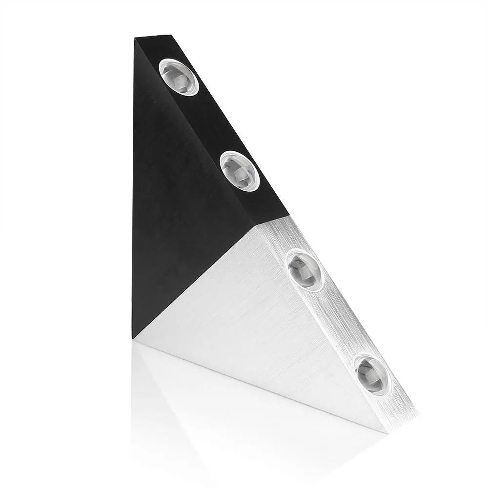 Modern LED Triangular Wall Light Aluminium Crystal 23.5cm