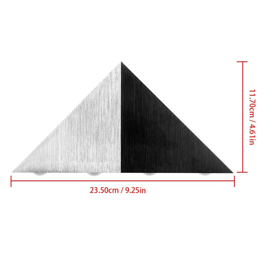 Modern LED Triangular Wall Light Aluminium Crystal 23.5cm