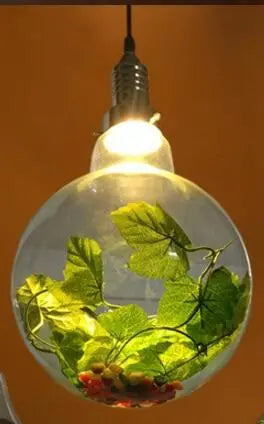 Garden Globe Pendant Light Metal Glass E27 Small or Large