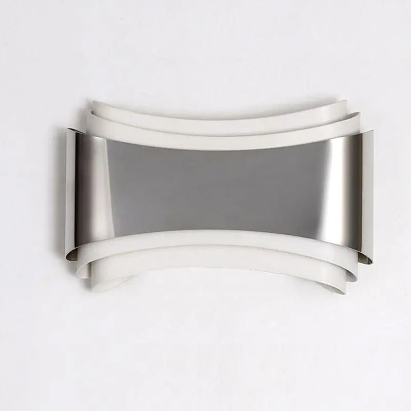 Modern Curved LED Wall Light Stainless Steel Acrylic 5W