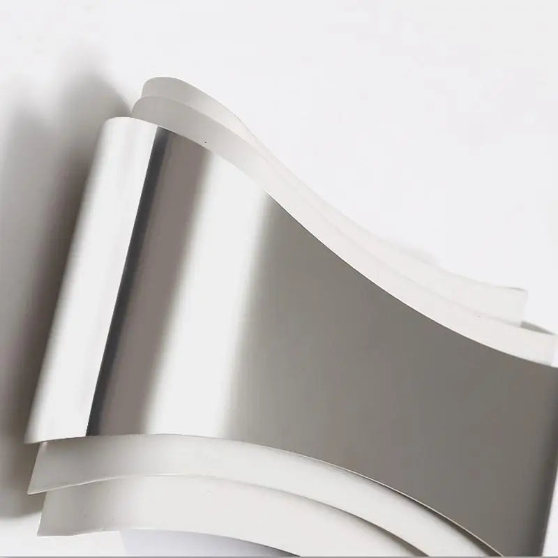 Modern Curved LED Wall Light Stainless Steel Acrylic 5W