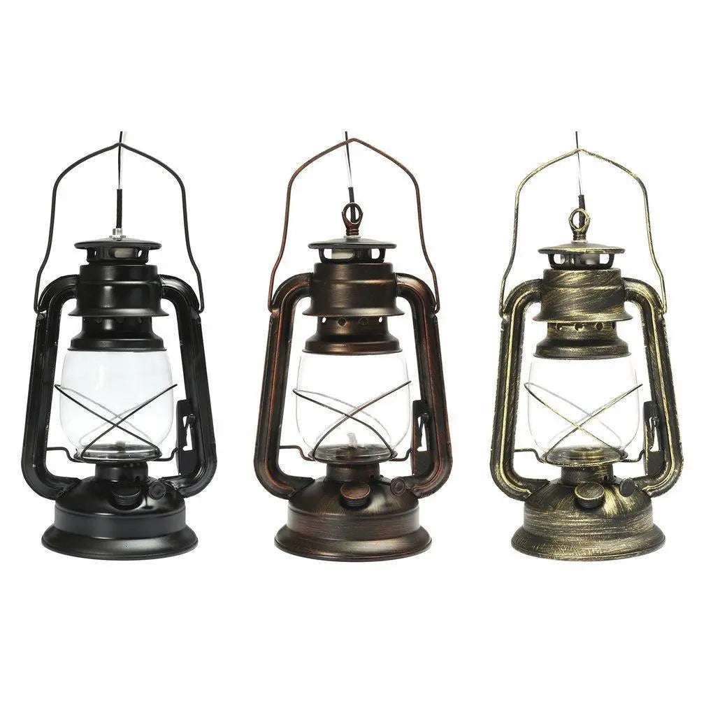Vintage Lantern Wall Light Metal and Glass