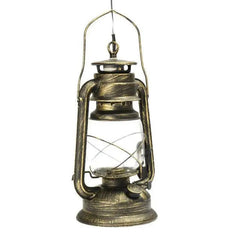 Vintage Lantern Wall Light Metal and Glass