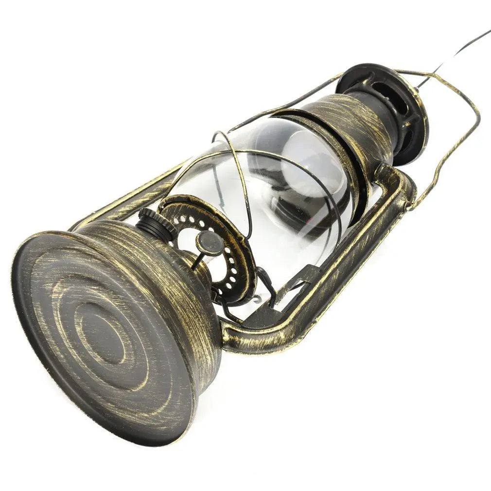 Vintage Lantern Wall Light Metal and Glass