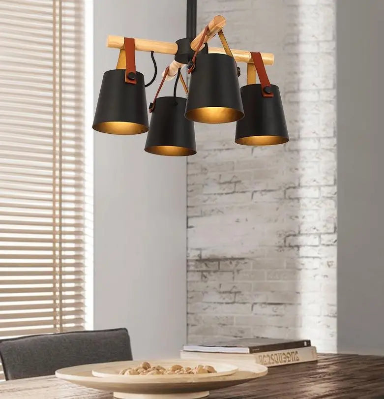 Modern Nordic Pendant Chandelier Iron LED 4-6-8 Lights