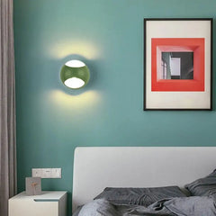 Nordic Bounce Round Wall Light Iron LED 5W 8 Colours