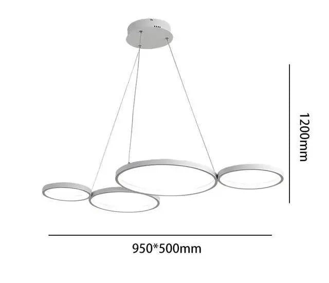 Art Deco LED Pendant Light Acrylic Aluminium IP44