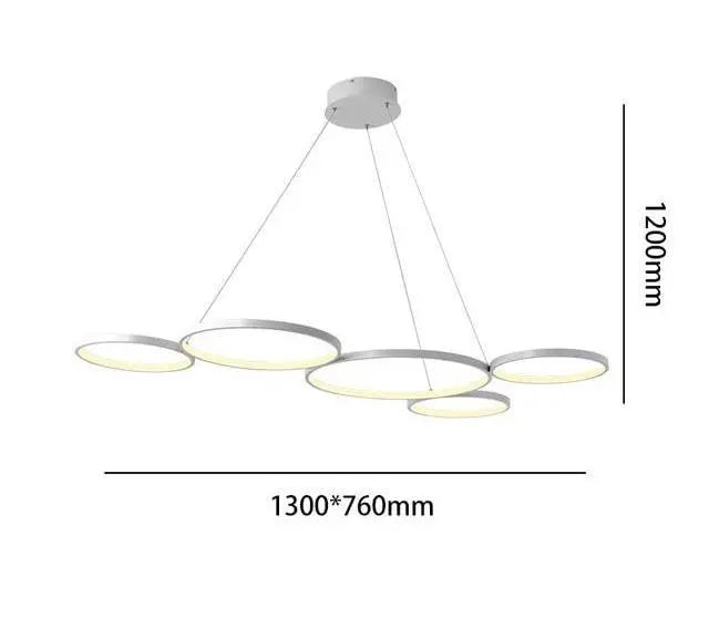 Art Deco LED Pendant Light Acrylic Aluminium IP44