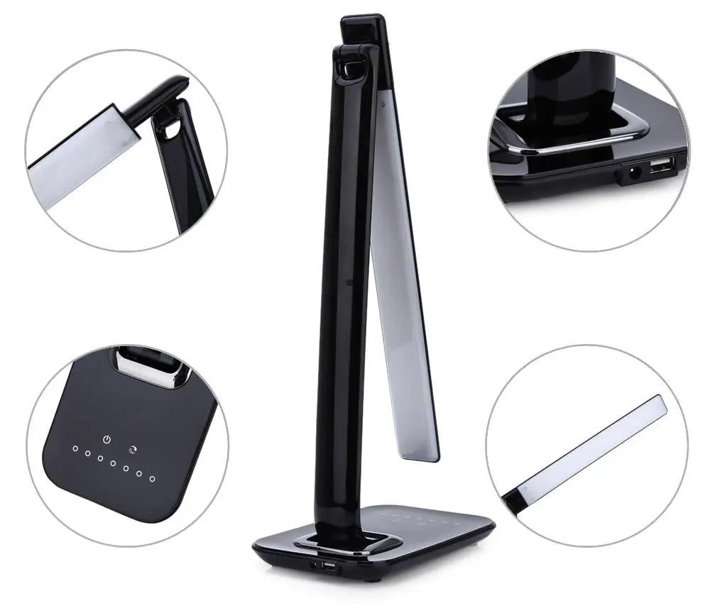 Foldable Touch Table Lamp 12W Dimmable 3000–6500K White Black