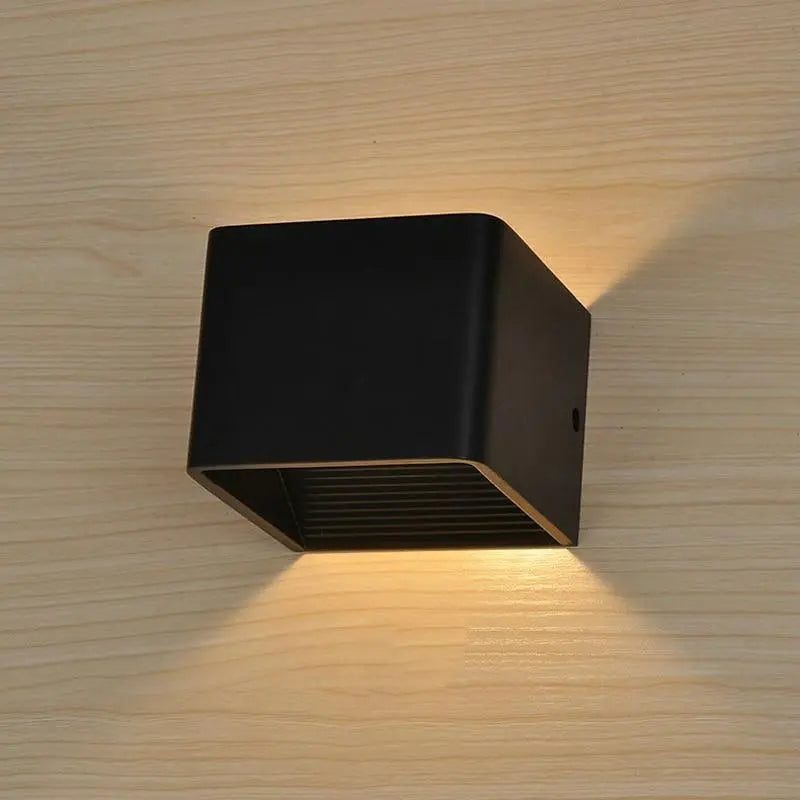 Modern LED Up Down Cube Wall Light Aluminium COB 3W