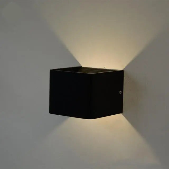 Modern LED Up Down Cube Wall Light Aluminium COB 3W