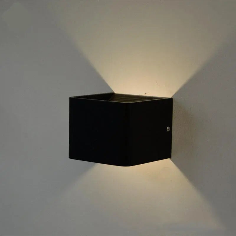 Modern LED Up Down Cube Wall Light Aluminium COB 3W