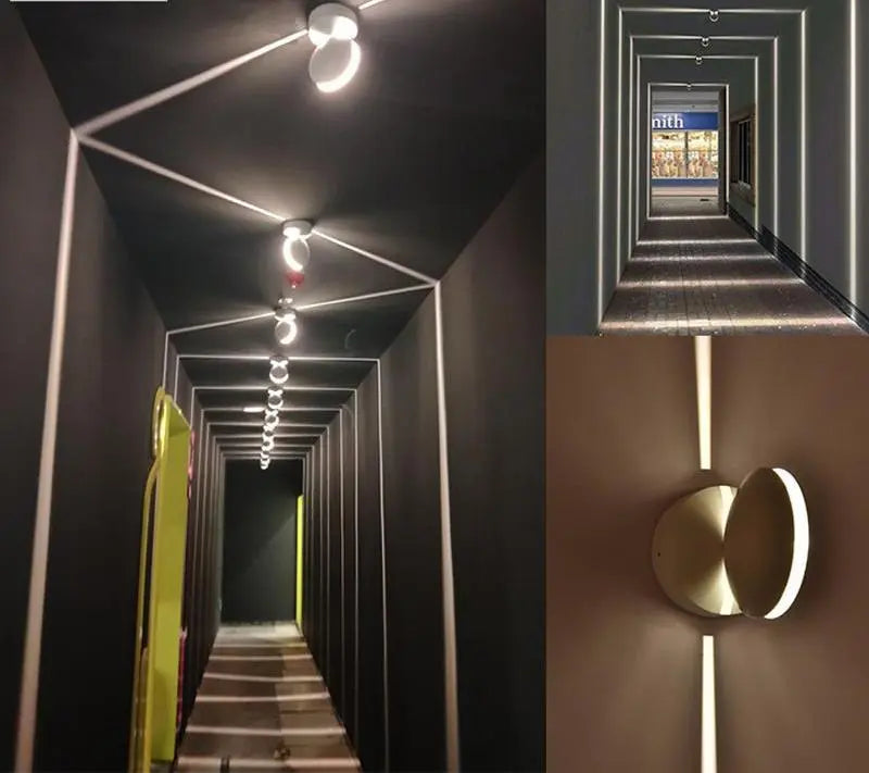 Round LED Wall Light Aluminium 8W IP44 360° Ø16.5 cm