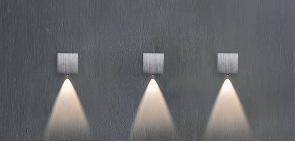 Modern LED Cube Wall Light Aluminium IP44 2W to 6W