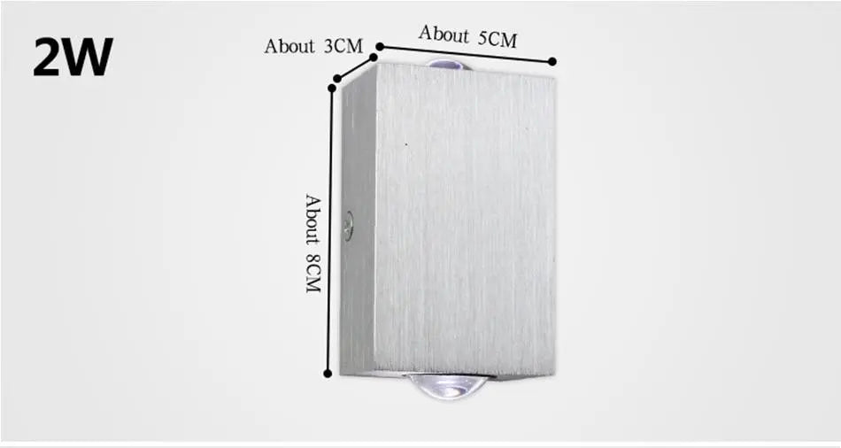 Modern LED Cube Wall Light Aluminium IP44 2W to 6W