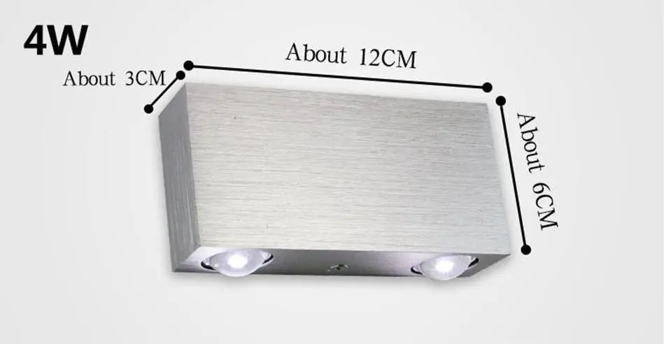Modern LED Cube Wall Light Aluminium IP44 2W to 6W