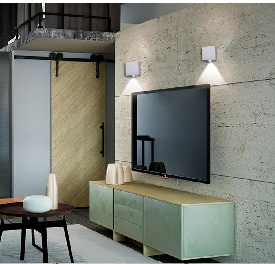 Modern LED Cube Wall Light Aluminium IP44 2W to 6W