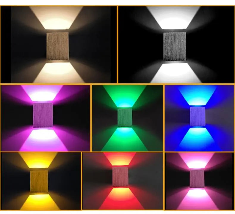 Modern LED Cube Wall Light Aluminium IP44 2W to 6W