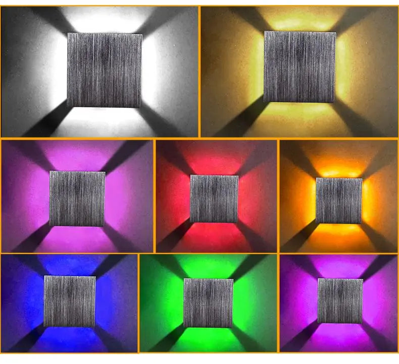 Modern LED Cube Wall Light Aluminium IP44 2W to 6W