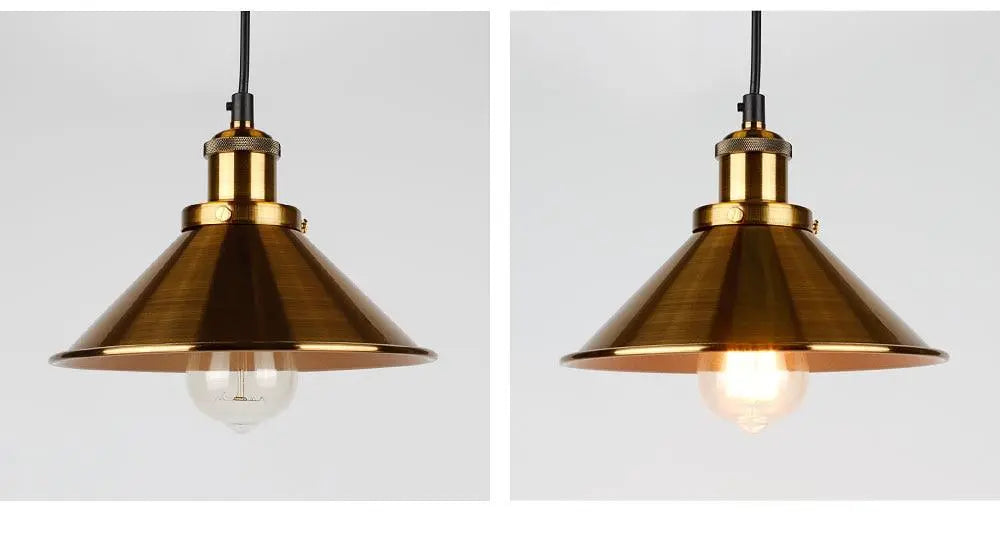 Modern Pendant Light with Iron Shade E27 — Black or Gold