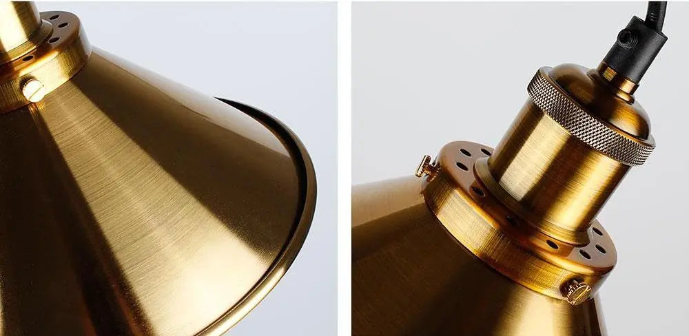 Modern Pendant Light with Iron Shade E27 — Black or Gold