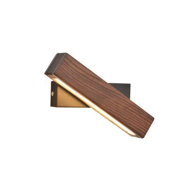 Rotatable LED Wall Light Iron and Wood