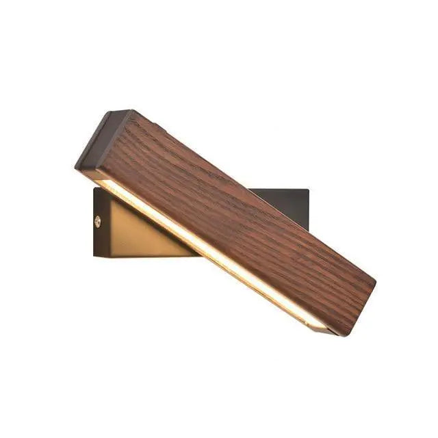 Rotatable LED Wall Light Iron and Wood