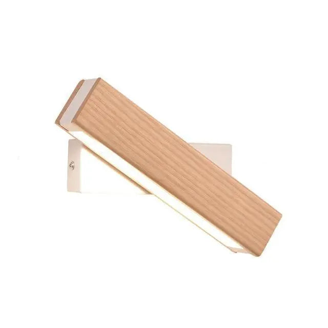 Rotatable LED Wall Light Iron and Wood